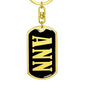 Ann v02 - Luxury Dog Tag Keychain
