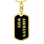 Airman's Wife v2 - Luxury Dog Tag Keychain