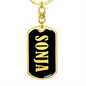 Sonja v02 - Luxury Dog Tag Keychain
