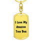 Love My Amazon Tree Boa - Luxury Dog Tag Keychain
