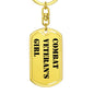 Combat Veteran's Girl - Luxury Dog Tag Keychain