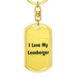 Love My Leonberger v4 - Luxury Dog Tag Keychain