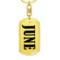June v01 - Luxury Dog Tag Keychain
