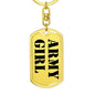 Army Girl - Luxury Dog Tag Keychain