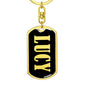 Lucy v02 - Luxury Dog Tag Keychain