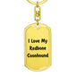 Love My Redbone Coonhound v4 - Luxury Dog Tag Keychain