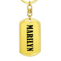 Marilyn v01 - Luxury Dog Tag Keychain