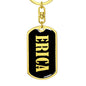 Erica v02 - Luxury Dog Tag Keychain
