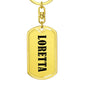 Loretta v01 - Luxury Dog Tag Keychain