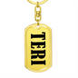 Teri v01 - Luxury Dog Tag Keychain