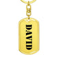 David - Luxury Dog Tag Keychain