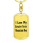 Love My Greater Swiss Mountain Dog - Luxury Dog Tag Keychain
