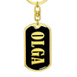 Olga v02 - Luxury Dog Tag Keychain