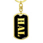 Hal v3 - Luxury Dog Tag Keychain