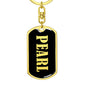 Pearl v02 - Luxury Dog Tag Keychain