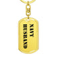 Navy Husband - Luxury Dog Tag Keychain