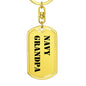 Navy Grandpa - Luxury Dog Tag Keychain