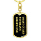 Coast Guard Veteran's Girlfriend v2 - Luxury Dog Tag Keychain