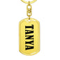 Tanya v01 - Luxury Dog Tag Keychain