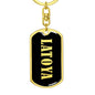 Latoya v02 - Luxury Dog Tag Keychain
