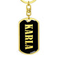 Karla v02 - Luxury Dog Tag Keychain