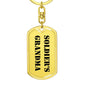 Soldier's Grandma - Luxury Dog Tag Keychain