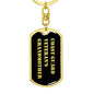 Coast Guard Veteran's Grandmother v2 - Luxury Dog Tag Keychain