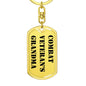 Combat Veteran's Grandma - Luxury Dog Tag Keychain