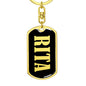 Rita v02 - Luxury Dog Tag Keychain
