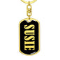 Susie v02 - Luxury Dog Tag Keychain