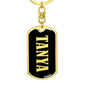 Tanya v02 - Luxury Dog Tag Keychain