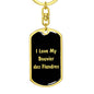 Love My Bouvier des Flandres v5 - Luxury Dog Tag Keychain
