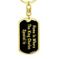 King Charles Spaniel's Home v2 - Luxury Dog Tag Keychain