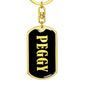 Peggy v02 - Luxury Dog Tag Keychain