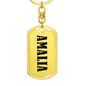 Amalia v01 - Luxury Dog Tag Keychain
