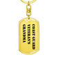 Coast Guard Veteran's Grandma - Luxury Dog Tag Keychain