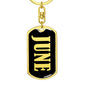 June v02 - Luxury Dog Tag Keychain