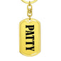 Patty v01 - Luxury Dog Tag Keychain