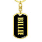 Billie v02 - Luxury Dog Tag Keychain