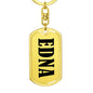 Edna v01 - Luxury Dog Tag Keychain