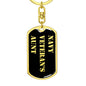Navy Veteran's Aunt v2 - Luxury Dog Tag Keychain
