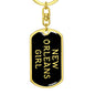 New Orleans Girl v5 - Luxury Dog Tag Keychain