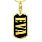 Eva v02 - Luxury Dog Tag Keychain