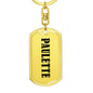 Paulette v01 - Luxury Dog Tag Keychain