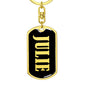 Julie v02 - Luxury Dog Tag Keychain