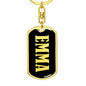 Emma v02 - Luxury Dog Tag Keychain