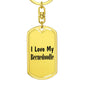Love My Bernedoodle - Luxury Dog Tag Keychain