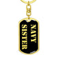 Navy Sister v2 - Luxury Dog Tag Keychain