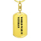 World War II Veteran - Luxury Dog Tag Keychain
