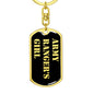 Army Ranger's Girl v2 - Luxury Dog Tag Keychain